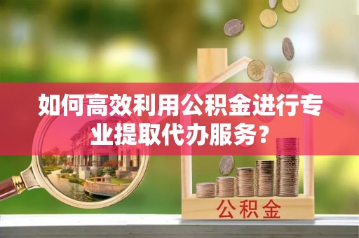 江苏如何高效利用公积金进行专业提取代办服务？